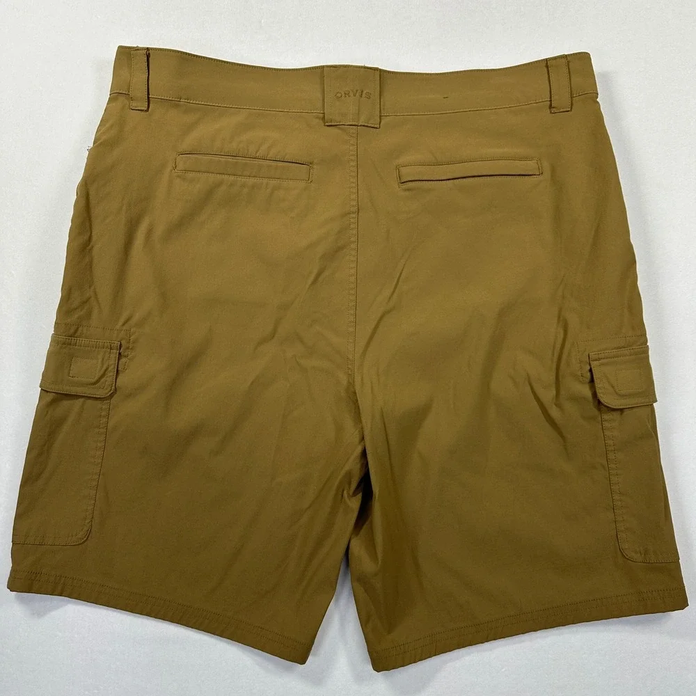 Orvis Cargo Shorts 40 Brown Stretch Hiking Utility Gorpcore Outdoor Lightweight